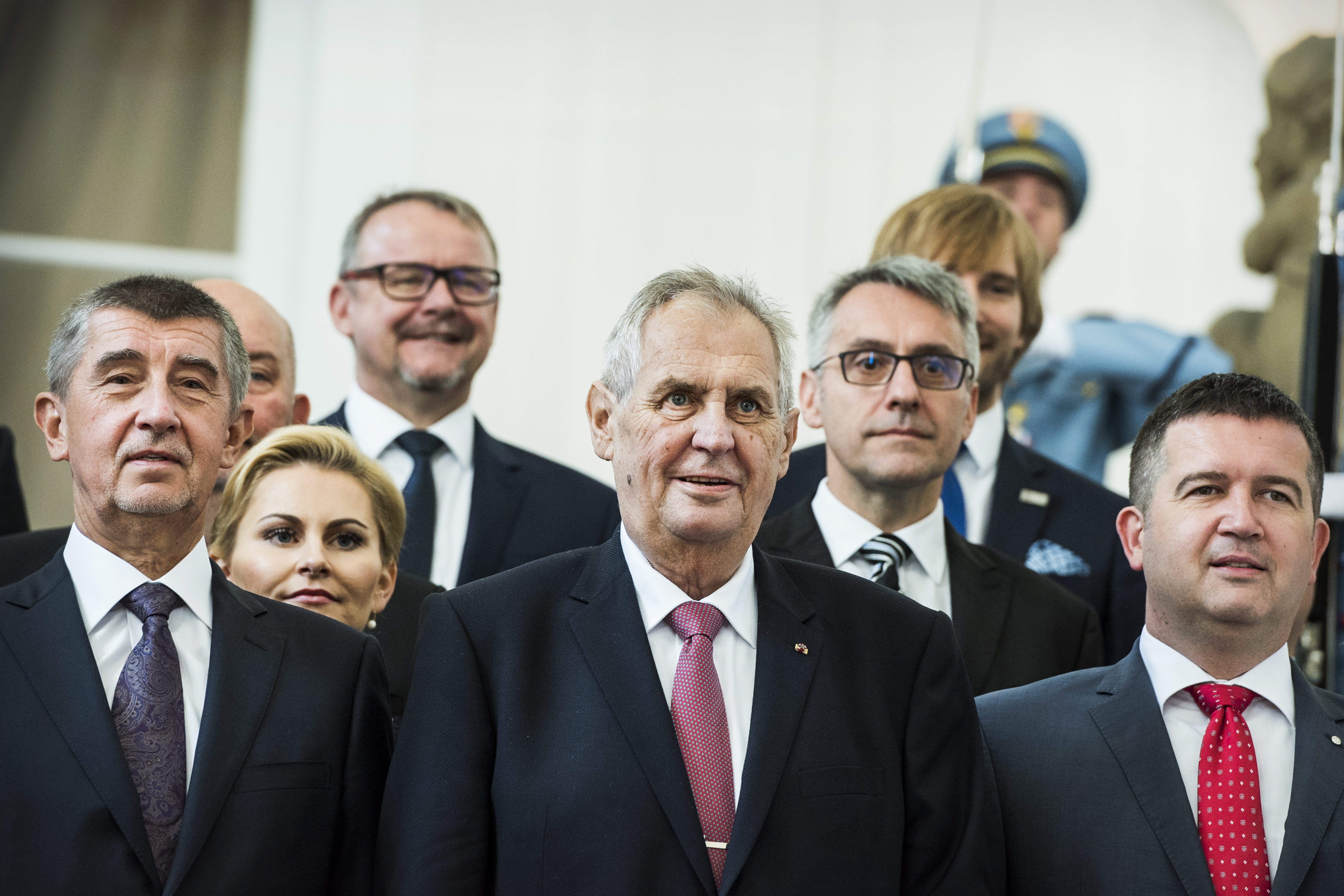 Prezident Miloš Zeman s koaliční vládou ANO a ČSSD