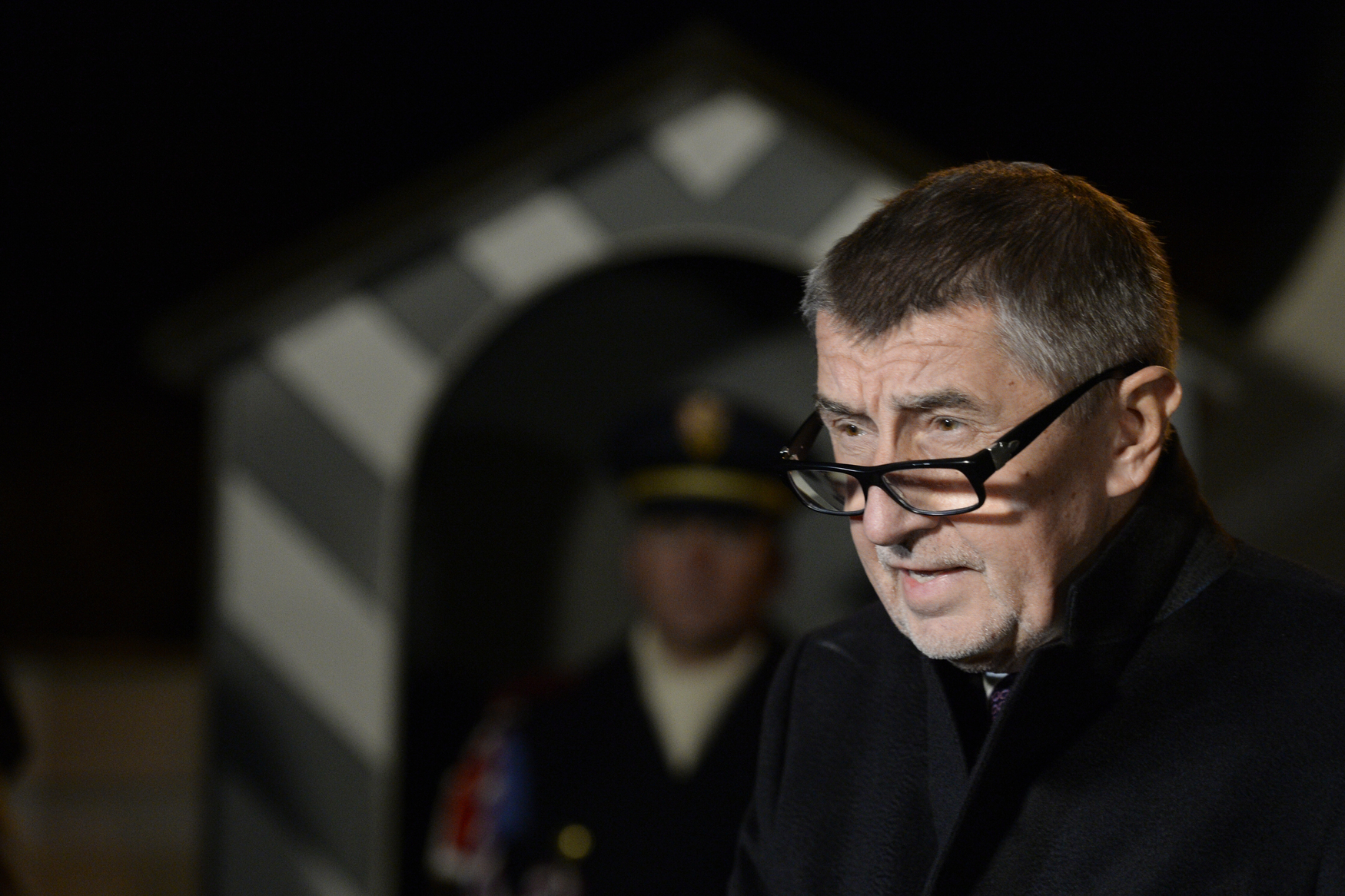 Premiér Andrej Babiš v Lánech po jednání s prezidentem  Zemanem
